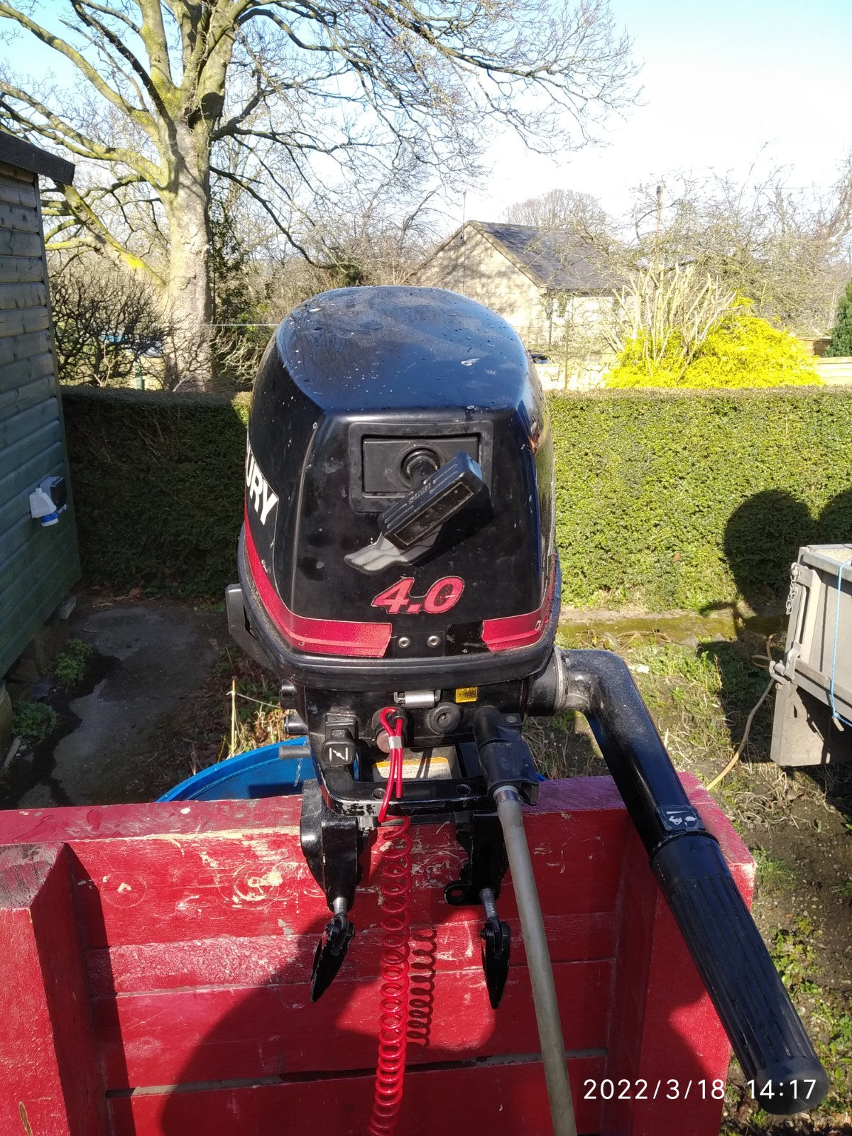 Mercury 4Hp short shaft 4 stroke outboard motor - Reduced to clear.