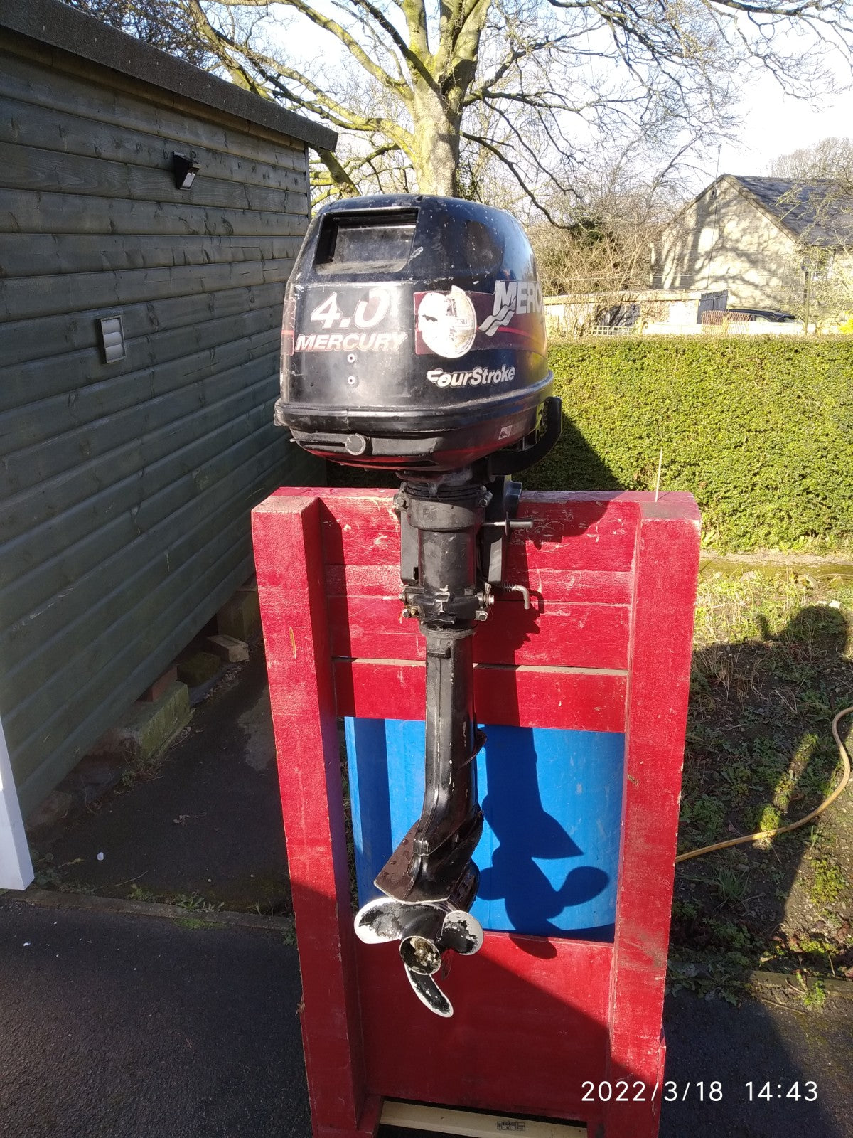 Mercury 4Hp short shaft 4 stroke outboard motor - Reduced to clear.